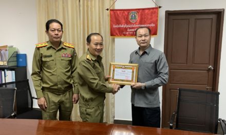 Lao Konsin International Co,LTD was awarded the Certificate of Compliment by Police Unit of Investigation, General Police Headquarter.