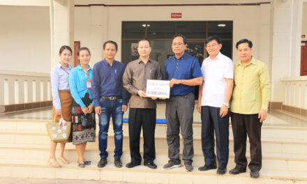 Lao Konsin International Group Company supported leading government employees that joined National Defense and Security work training set XVII.