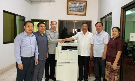 Lao konsin International Group Company sponsored a copy machine to The Office of the Supreme People’s Prosecutor of Lao PDR.